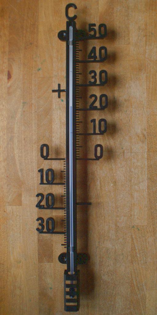 Aussenthermometer, analoges grosses Thermometer, 42cm, Gärtner drinnen und draussen