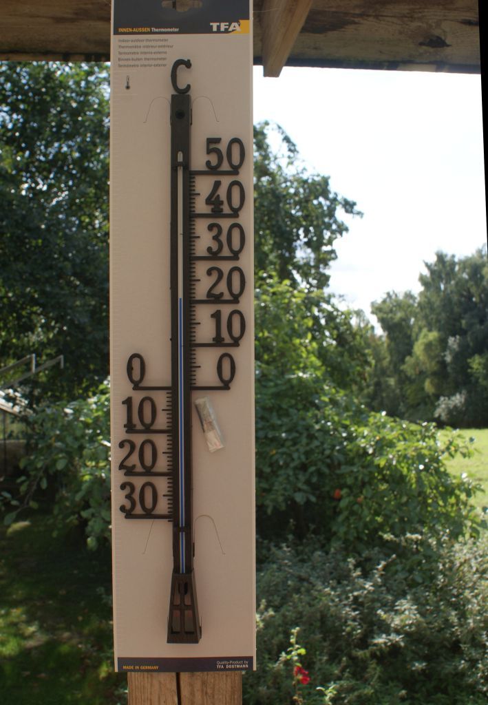 Aussenthermometer, analoges grosses Thermometer, 48cm, Gärtner drinnen und draussen
