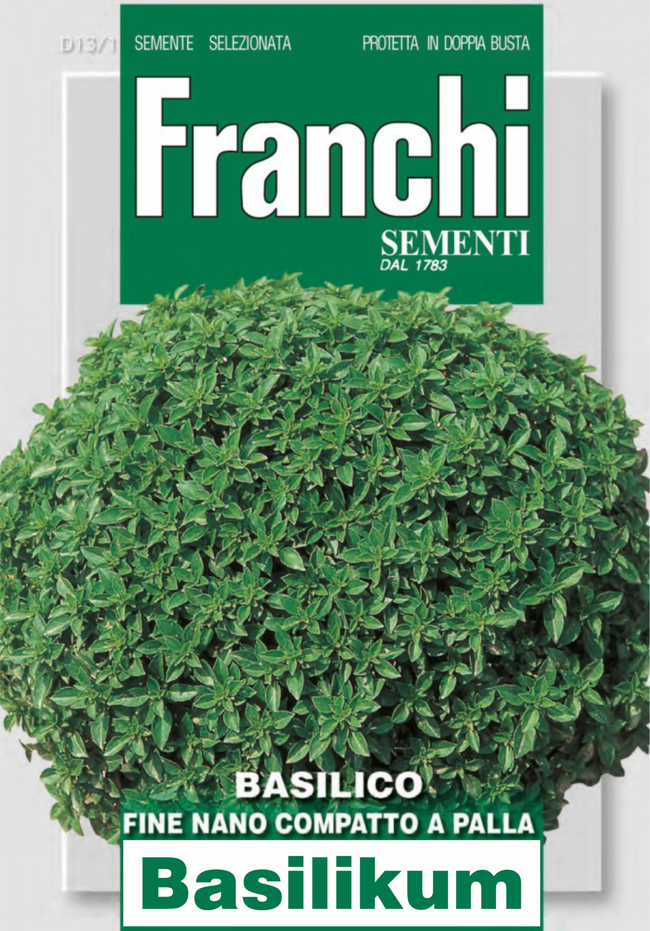 Franchi sementi, Samentüte Basilikum Samen Fine Verde Nano Compatto A Palla