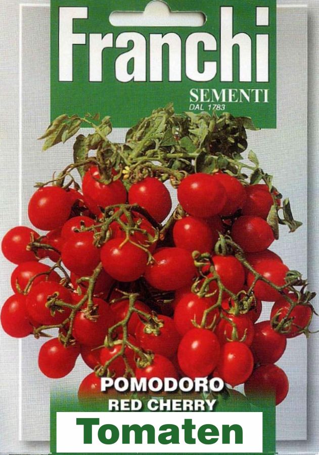Tomaten Red Cherry,  Samen, Cherrytomate Lycopersicum lycopersicum, feinste italienische Samen von Franchi Sementi.