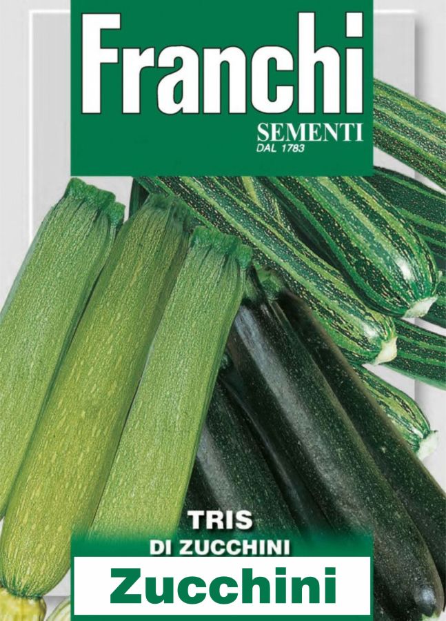 Zucchini Samen, drei klassische Sorten, feinste italienische Samen von Franchi Sementi.