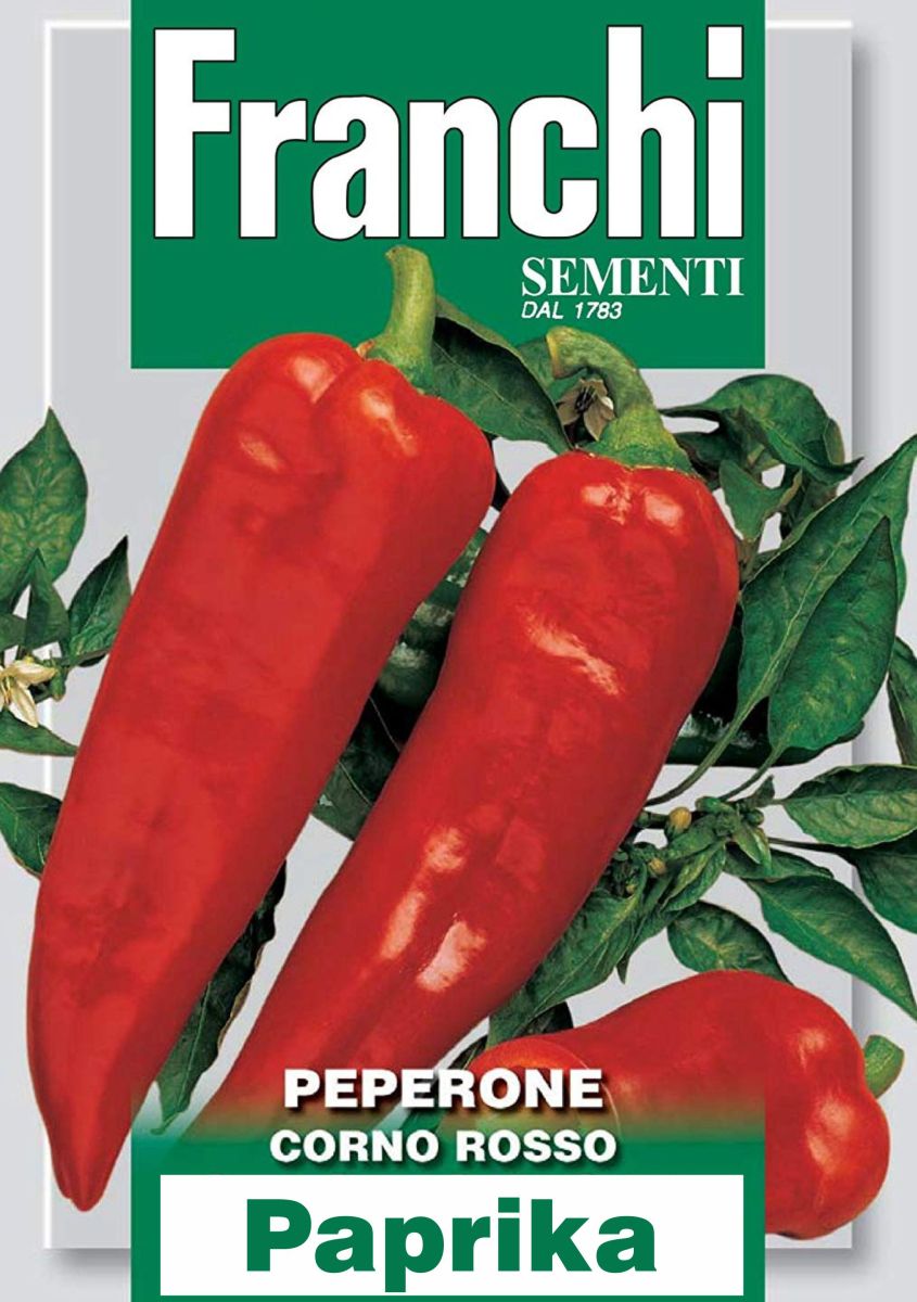 Paprika Corno rosso, Bulls Horns, Peperone, Samen